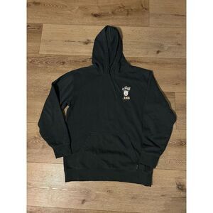 Vans Mens Green Long Sleeve Pullover Hooded Sweatshirt Hippie Skeleton Graphic M